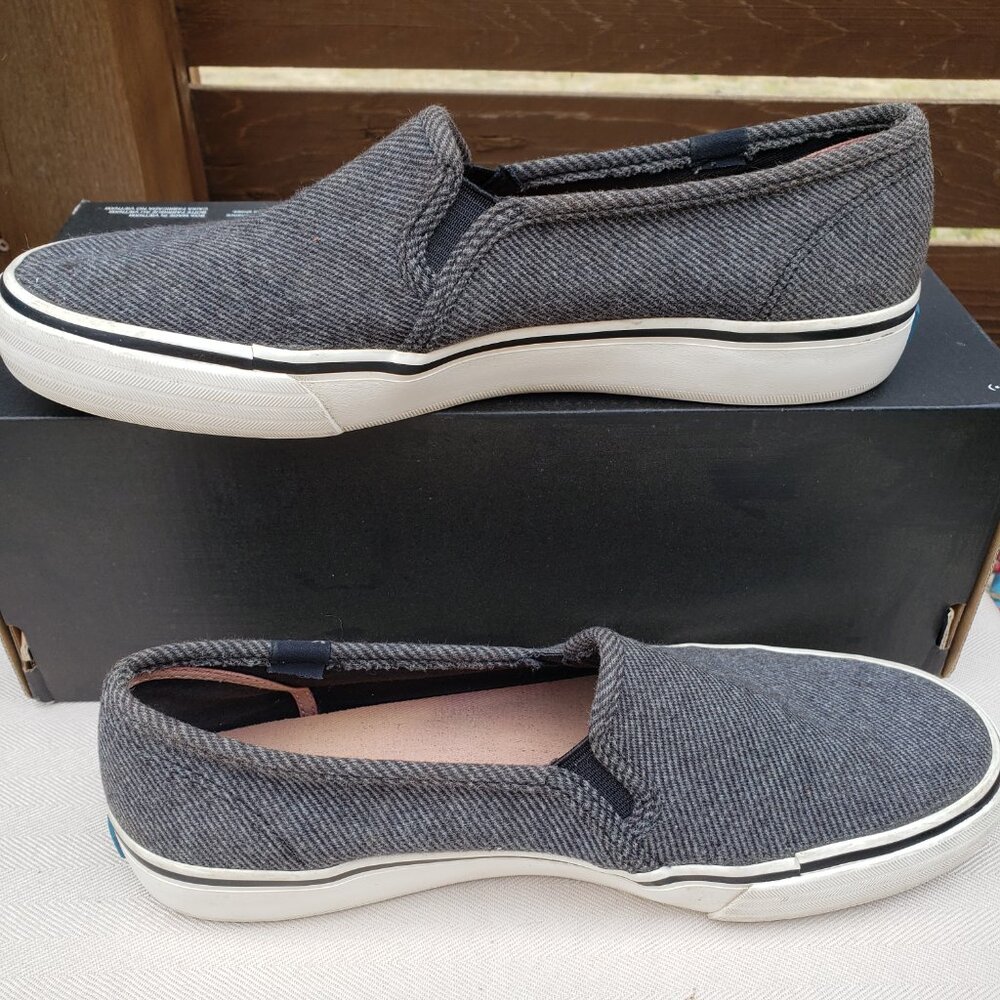 EUC KEDS double decker slip-on sneaker in pewter grey (9) KICKS - Picture 3 of 8